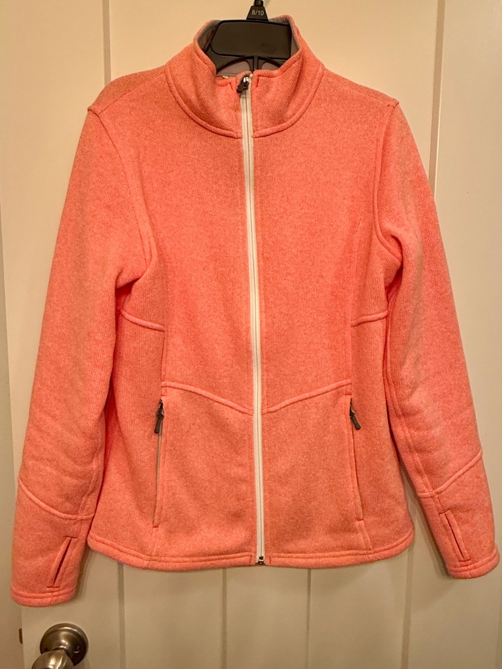Spyder Soft Orange Full-Zip Teddy Jacket